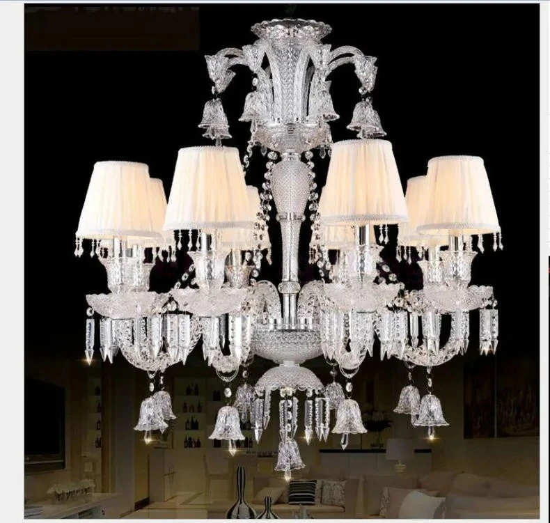 Hot Selling New Arrival Modern Clear Luxurious K9 Clear Crystal Chandelier 6/8/10arms K9 Class A K9 Crystal Chandeliers Ac E14