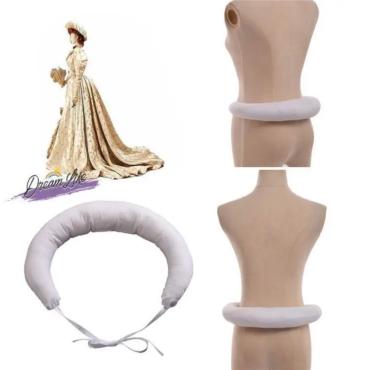 Retro Halloween Hof Lange Dr Koningin Stage Performance Kostuum Prins Witte Rok met Petticoat Traditionele Chinese Etnische...