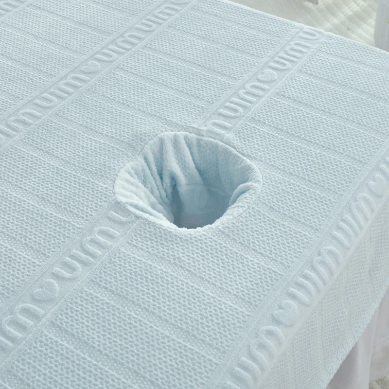 Soft Velvet Bean Bed Sheet for Beauty Salon Luxury Bed Covers for Massage Spa Use Skin-friendly 120x230cm