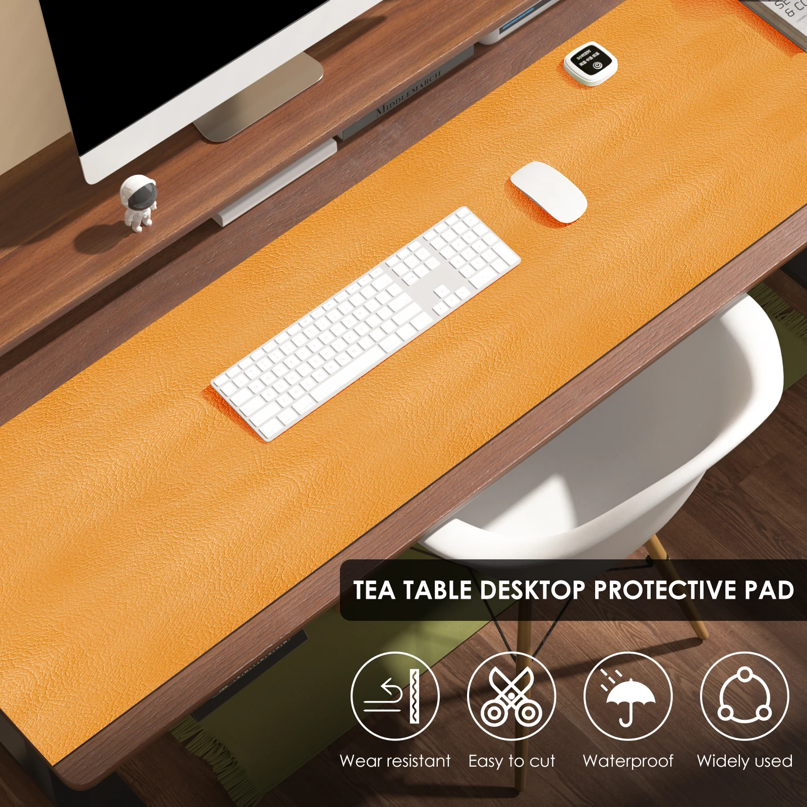 63inch PVC Leather Desk Mat Waterproof Desk Protector Cover Smooth TV Stand Table Mat Home Office Computer Desk Protector Pad