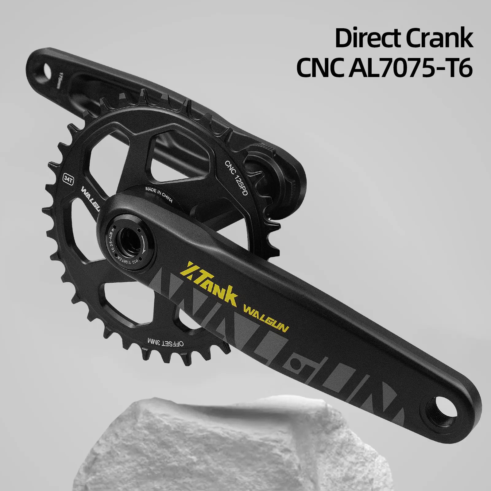 Walgun 1x11 12 Speed MTB Mountain Bicycle Crank Arm with Offset Chainring Crank replacement parts for urban mountain bicycles