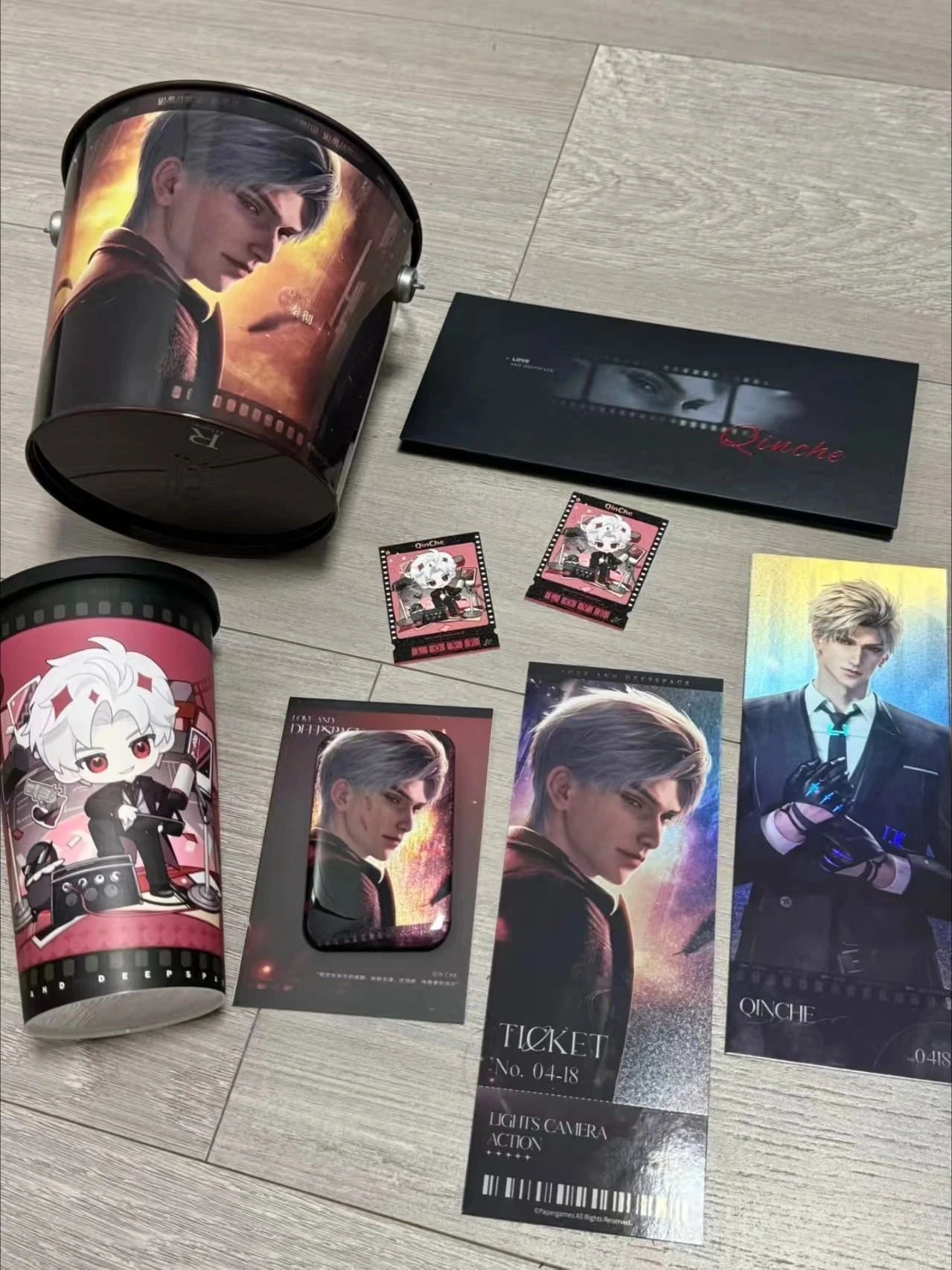 

Genuine Spot Goods Love and Deepspace X WANDA FILM Sylus Popcorn Bucket Plastic Cup Acrylic Pendant Badge Laser Ticket Gift