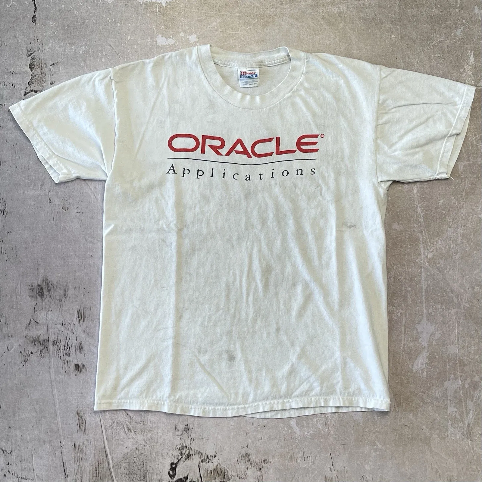 Vintage 90s Oracle TShirt BOXY Large Computer Software Promo Tee Grunge