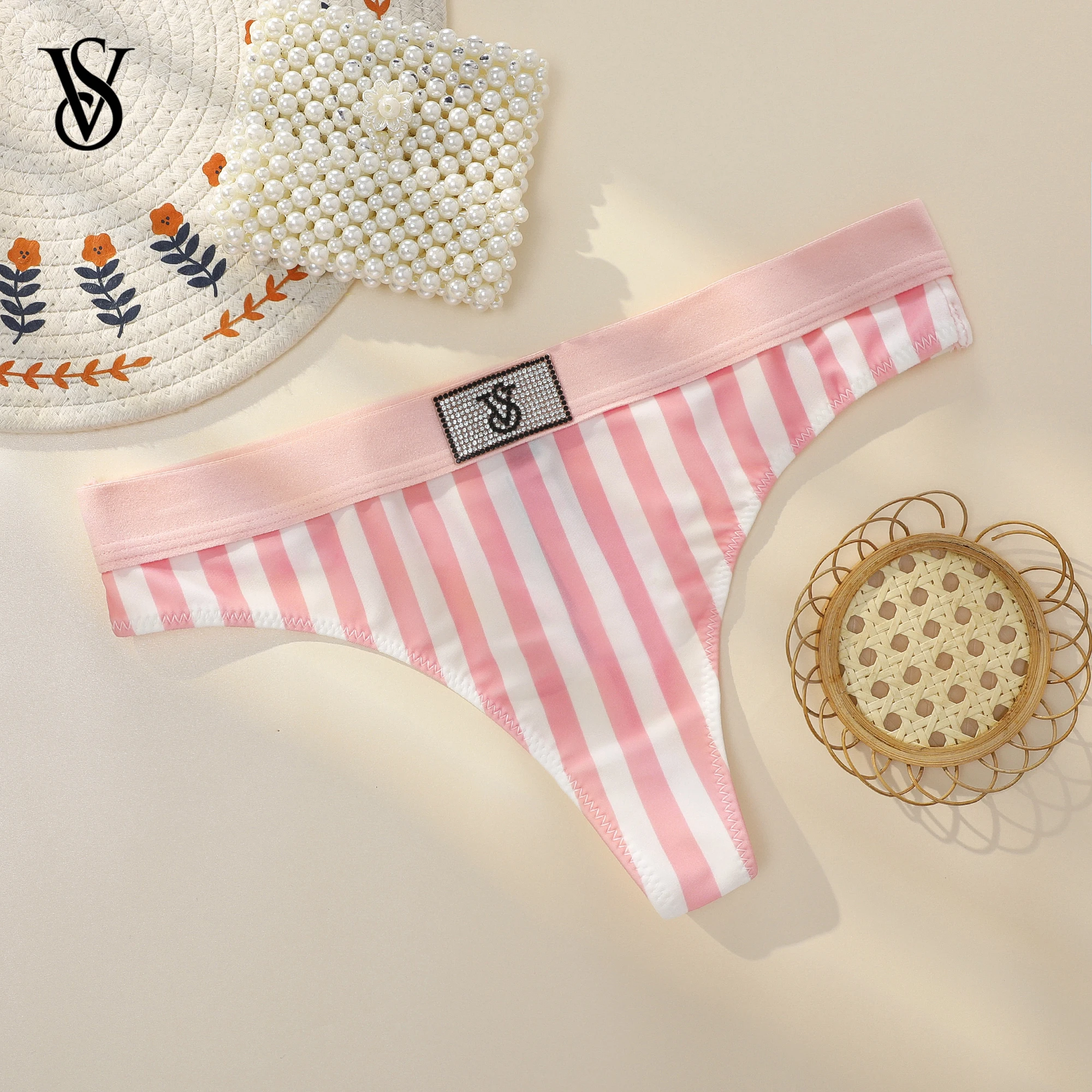 Victoria Secret Shine Script Thong Panty Women Underwear Sexy Lingerie G String Hot Sale