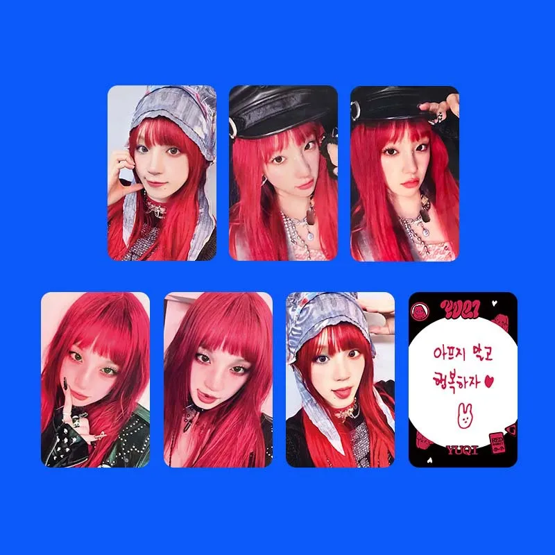 6pcs/set Kpop Idol GIDLE Lomo Cards YUQI Photocards 1st Mini Album Postcard for Fans Collection