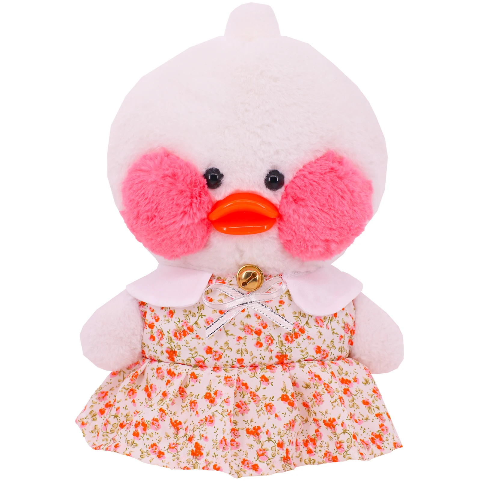 30cm Kawaii Cafe Duck Doll Clothes T-shirts Dress Unique Design Lalafanfan Duck Doll Animal Toys Birthday DIY Gifts For Children