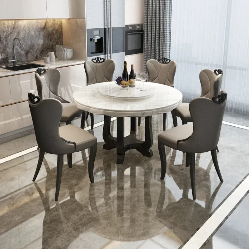

Круглые водонепроницаемые обеденные столы для гостиной, ресторана, современная скандинавская мебель Mesas De Jantar, домашняя мебель, роскошный кухонный обеденный стол