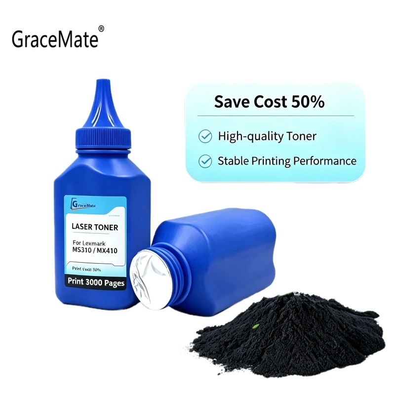 GraceMate Compatible Refill Toner Powder For Lexmark MS310 MS312 MS315 MS410 MS510 MS610 MX310 MX410 MX510 MX610 MX611 Laser Pri