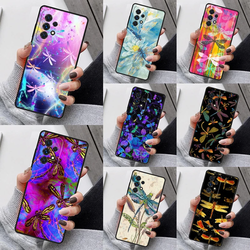 

Роскошный чехол со стрекозой для телефона Samsung Galaxy S23 S21 S20 FE S24 S22 Ultra Note20 S10 S9 S8 Plus A40 A52 A12 A13 A53