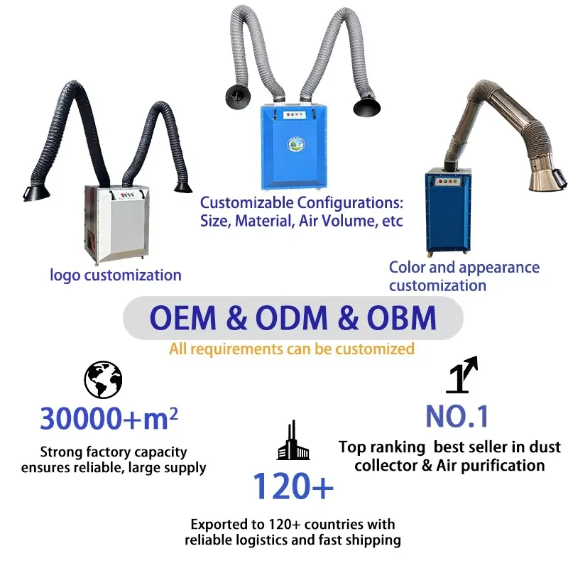 

【Factory Price】Extrator De Fumos De Solda Smoke Evacuator Purifier Welding Fume Extractor For Home Use Manufacturing Plant