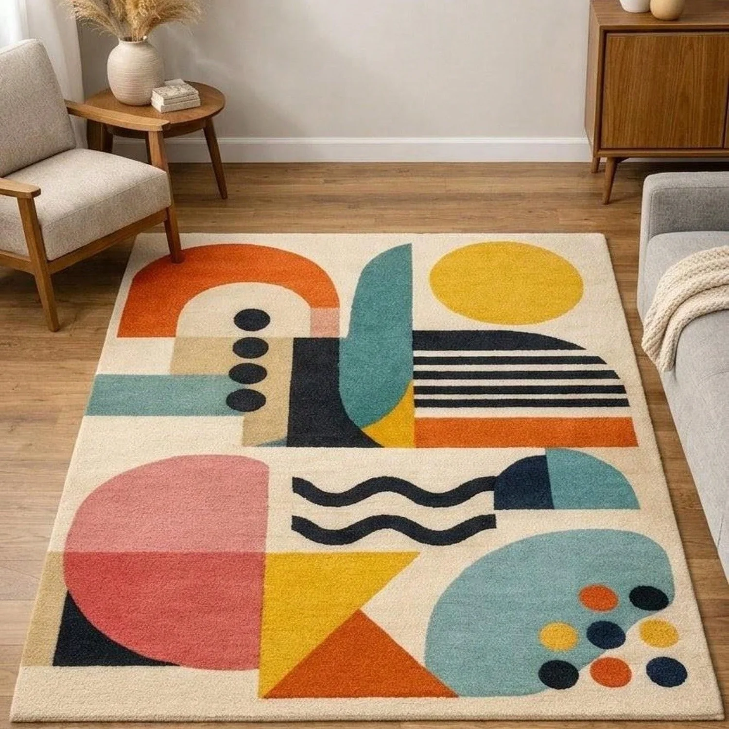 Century Textile & Sewing Supply Avenue C North Saskatoon Sk - Abstract Geometric Pattern Carpet, Colorful Modern