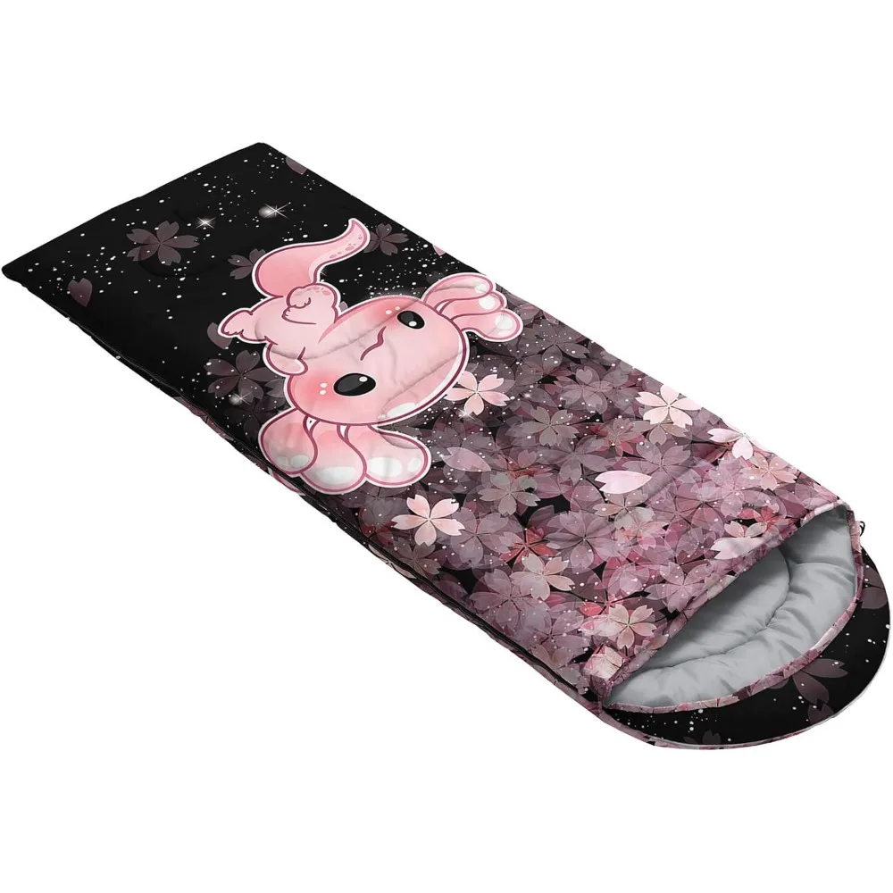 أكياس نوم للتخييم من QOOMO، طقس دافئ وبارد، خفيفة الوزن، أكياس نوم مقاومة للماء للبالغين والأطفال، والسفر، وOU