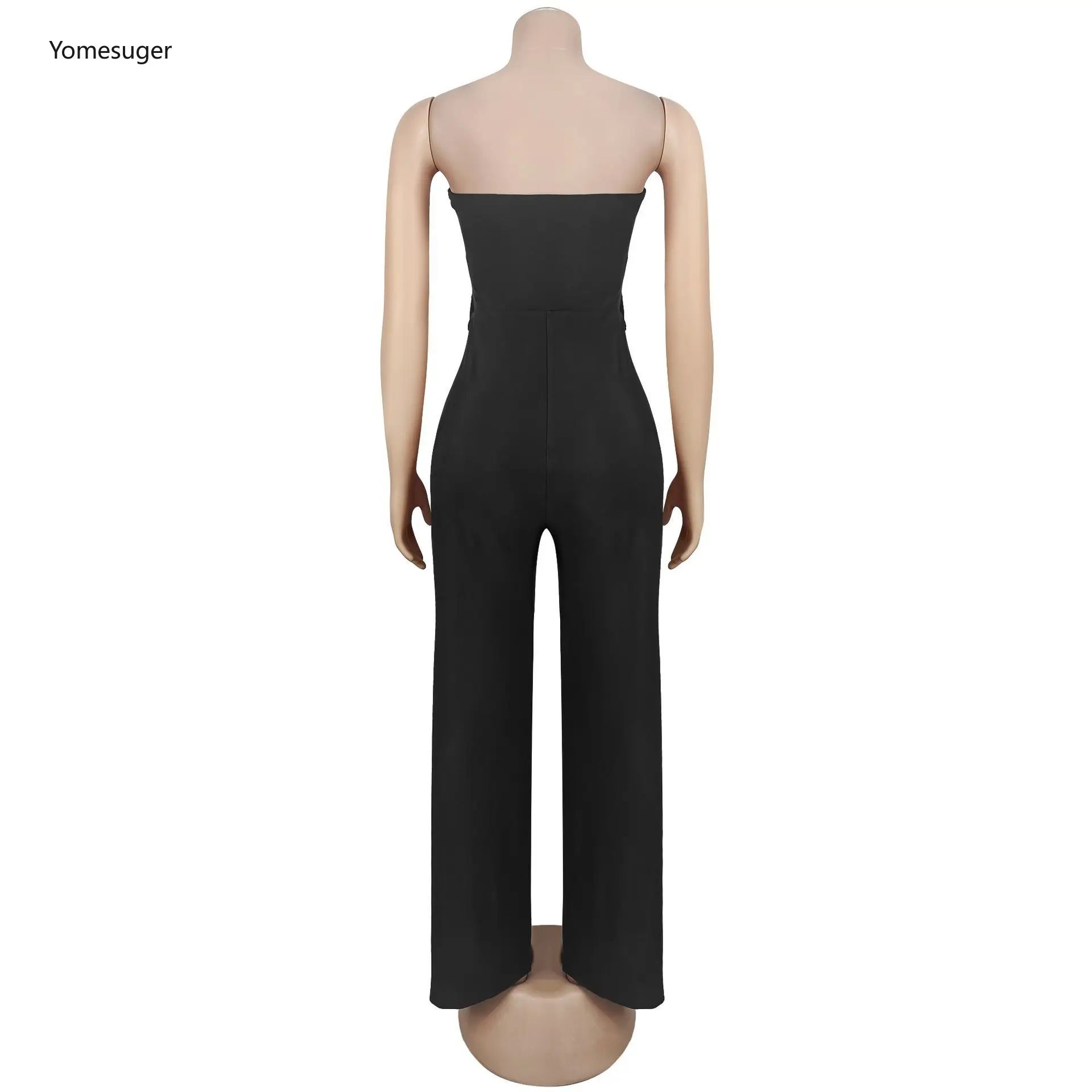 Yomesugar 2025 الخريف مثير حمالة حللا النساء محب الجوف Ruched زخرفة معدنية نحيل السروال القصير ملابس الحفلات #5