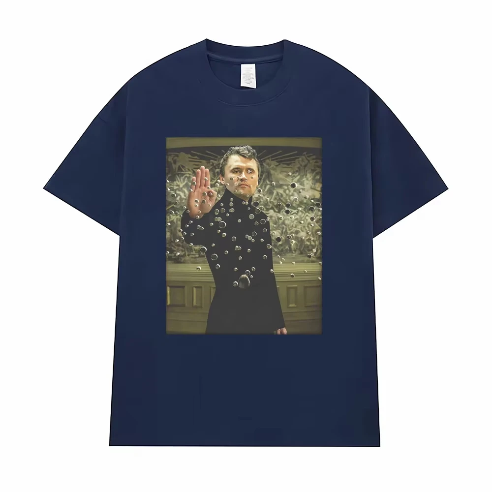 Charlie Kirk Neo Matrix Meme Funny Graphic T Shirt Men's Clothing Vintage 90s Fashion T-shirts Casual Cotton Short Sleeve Tshirt