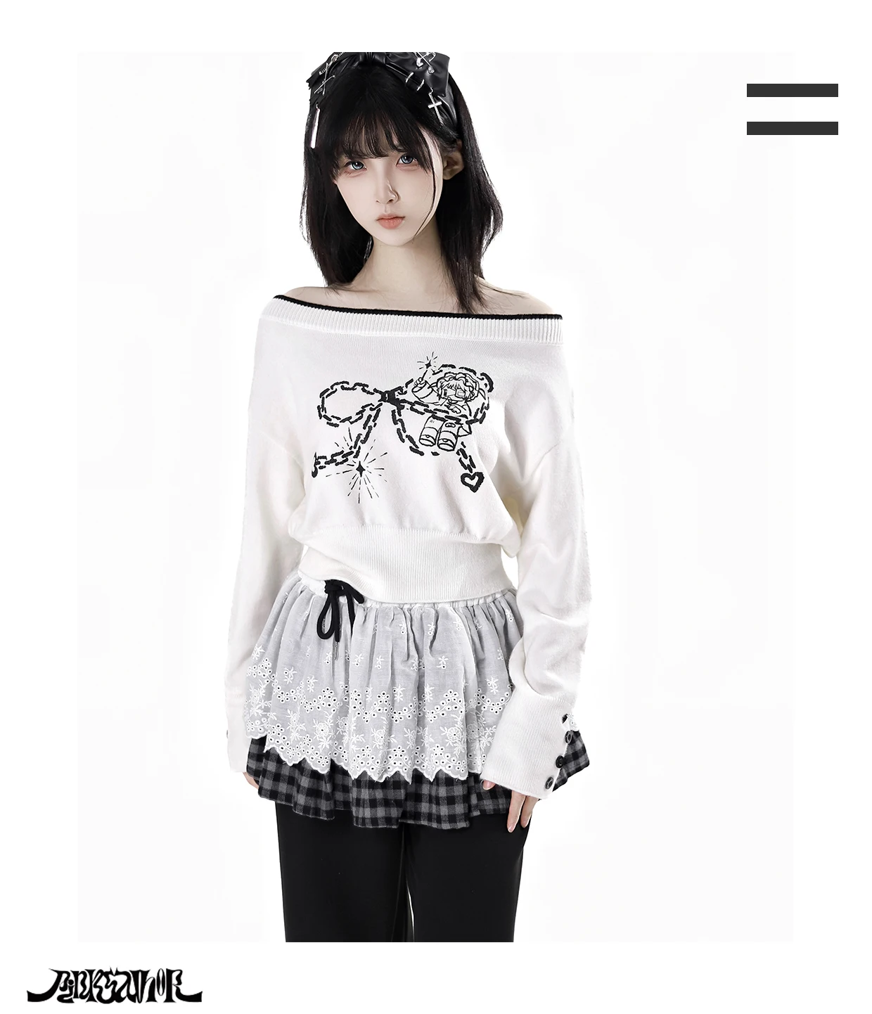 Original Design Student Y2K Sportswear Autumn New Girl's Sweet Cool Loose Slim Sweet Cool Hooded Jacket Sweaters Pants Skirt Set