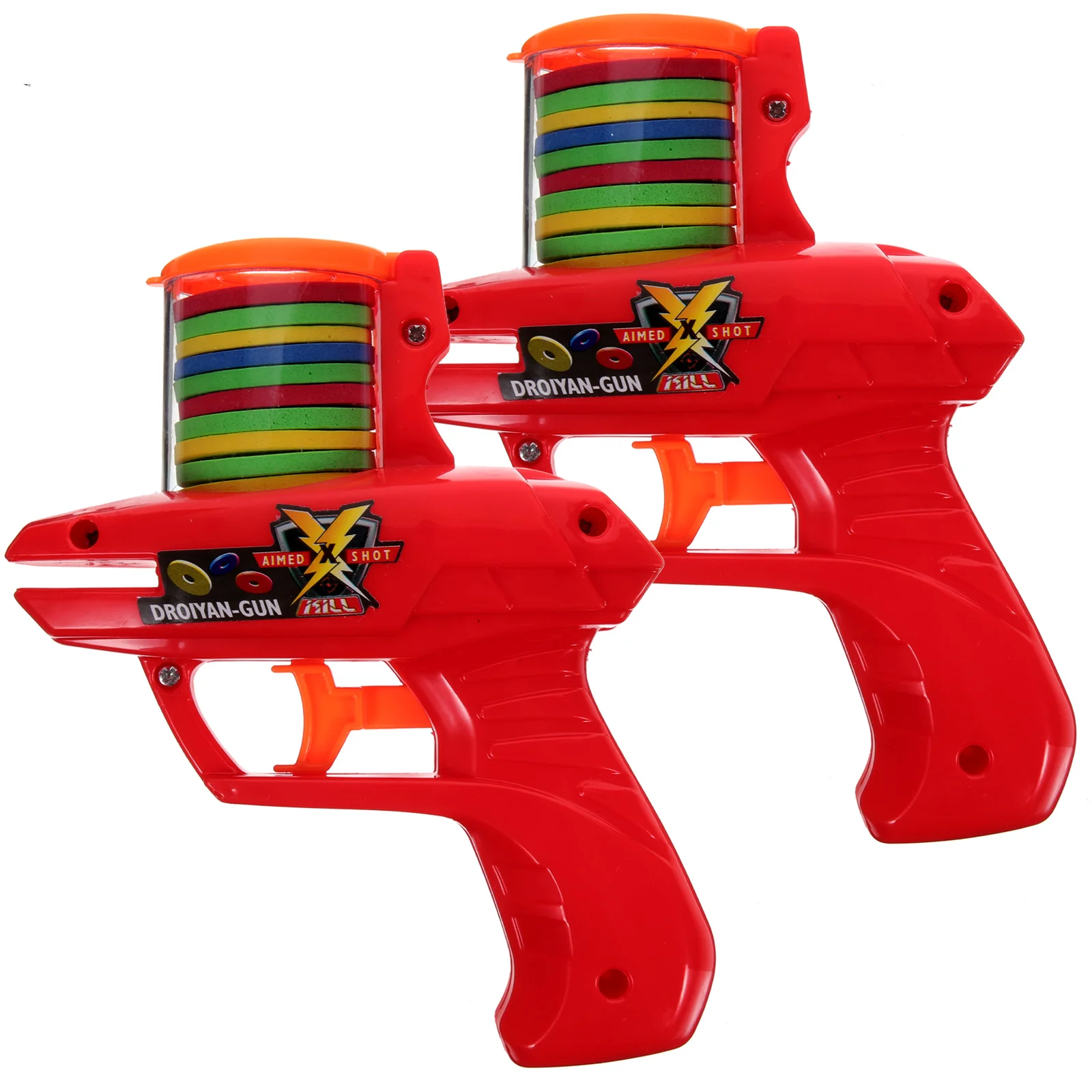 2 Pcs Disc Launcher Flying Toy Foam Shooter Throwing Plaything Shooters Teasing CD Summer