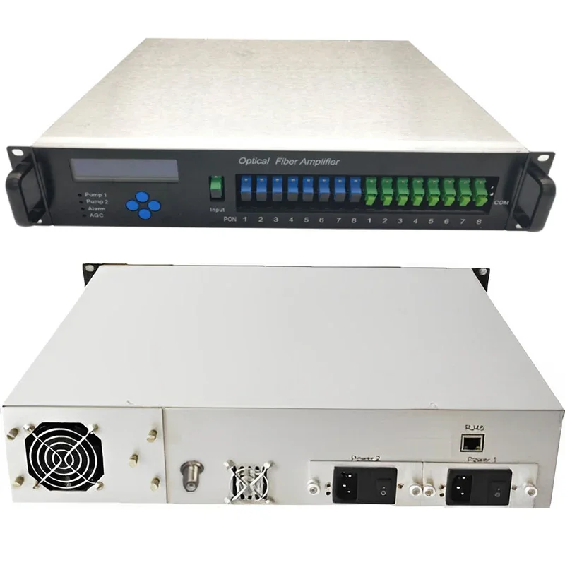 1550nm High Power 8-Port 22DB EDFA Erbium Doped Fiber Amplifier WDM CATV Fiber Signal Amplifier