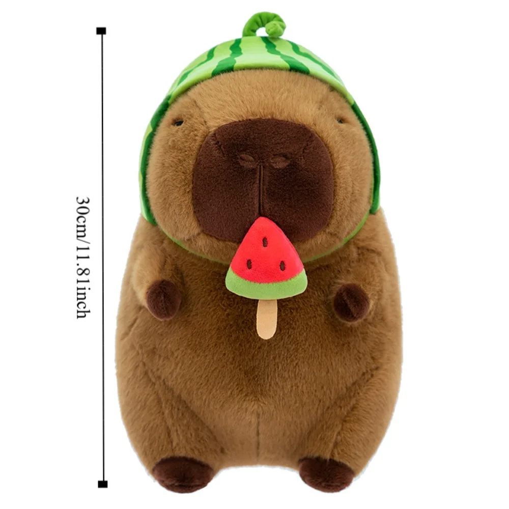Juguete de peluche creativo de capibara de sandía, muñeco de peluche de capibara suave estirable, muñeco de peluche de capibara bonito, regalo para amigos