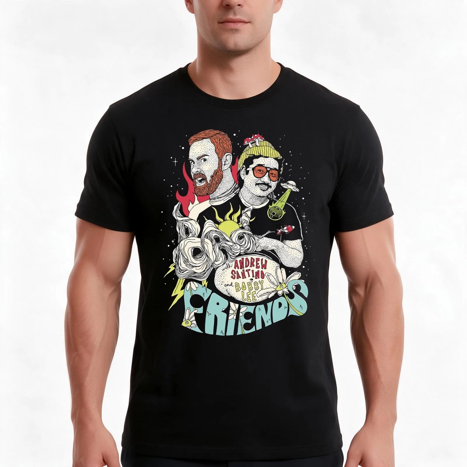 Bad Friends T Shirt Andrew Santino & Bobby Lee I'm Bobby Mom Unisex T-Shirt Summer Casual Cotton Tee Oversized Streetwear Tops