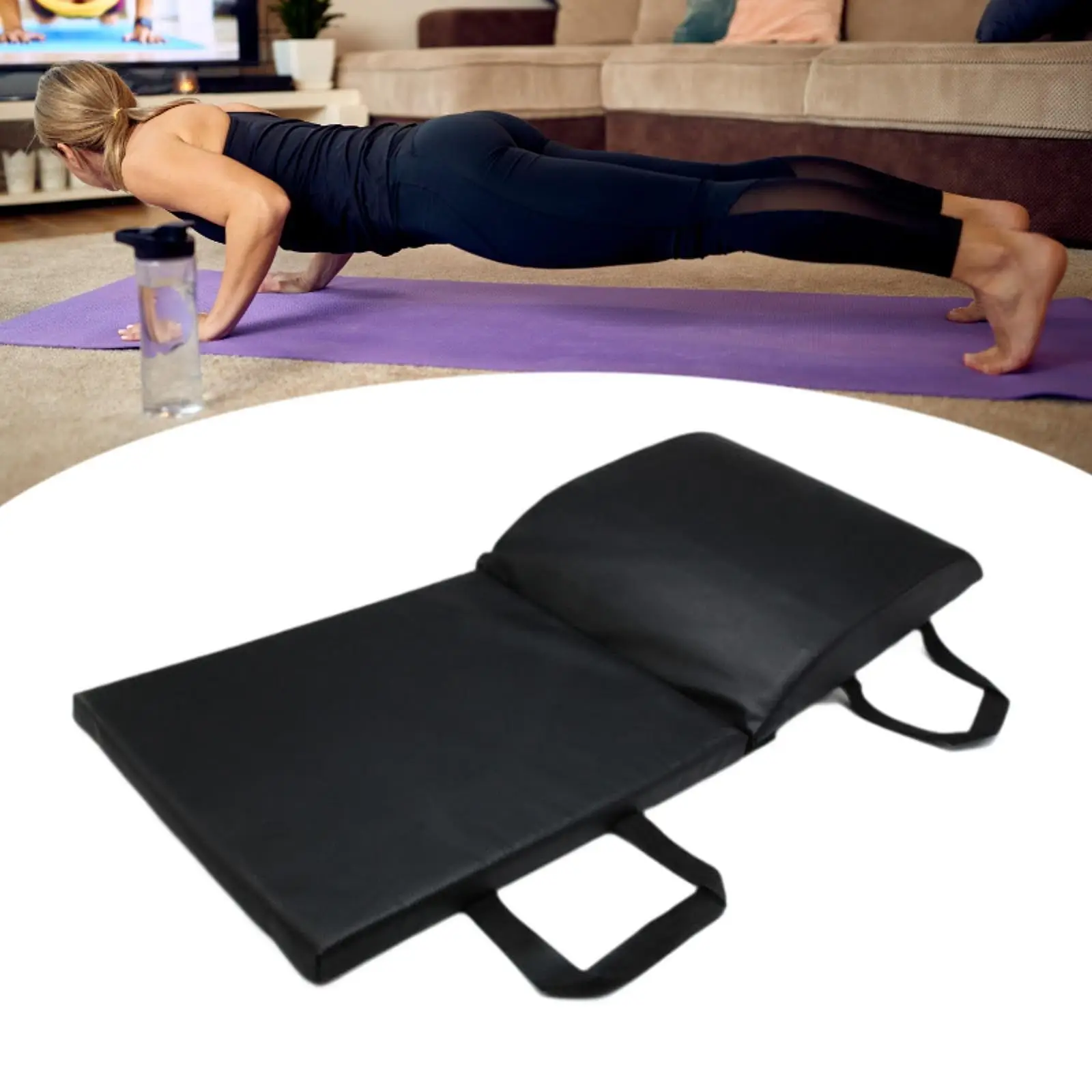 

Ab Exercise Mat Abdominal Core Trainer Pad Portable Yoga Lumbar Support Foldable
