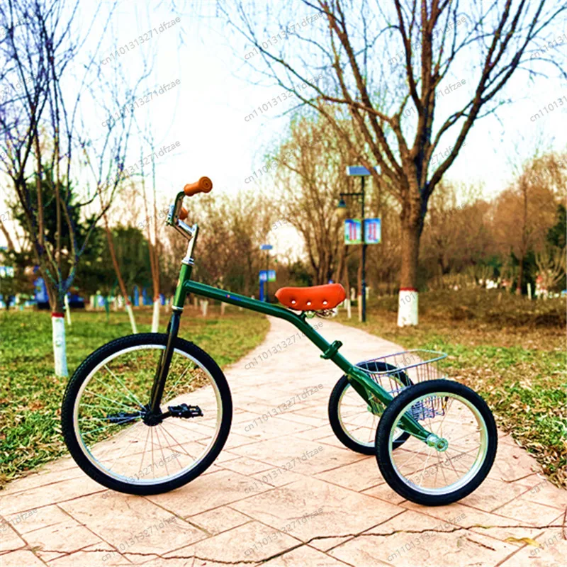 Leisure Outdoor Folding Tricycle Retro Light Exercise Car Internet Celebrity Walking Shopping Cart
