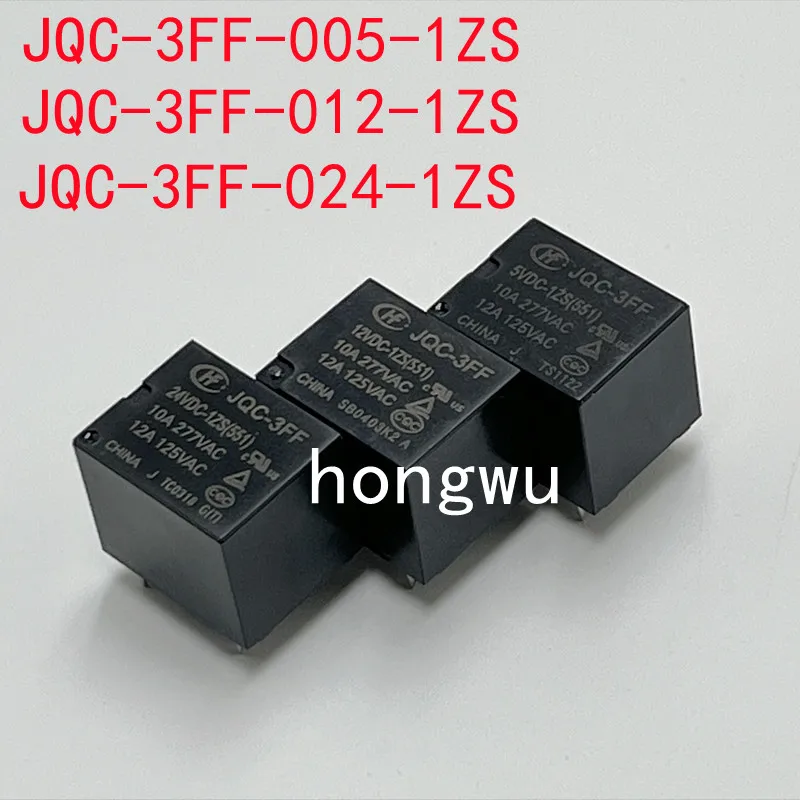 100% Original New 5PCS  JQC-3FF-005-1ZS JQC-3FF-012-1ZS JQC-3FF-024-1ZS relay  10A 5pins