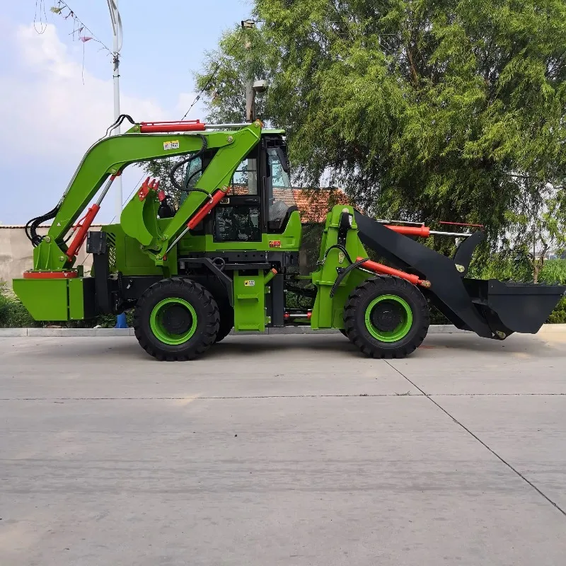 حفارة حفار محرك 4x4 عالية التحمل مع تحميل تصنيف 5 طن بمحرك رباعي العجلات ومرفق دلو أمامي #4