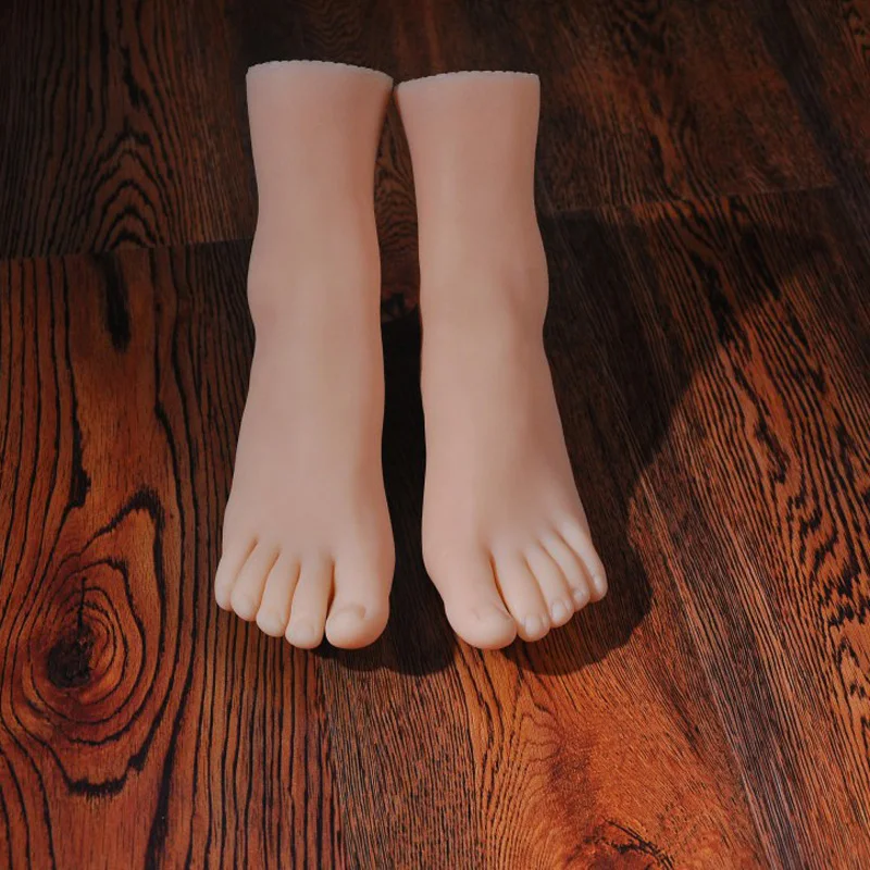 Simulation Female Silicone Feet Model for Nail Art Practice Real Foot Fetish Manicure Display Shoes Sock Photograph 3811