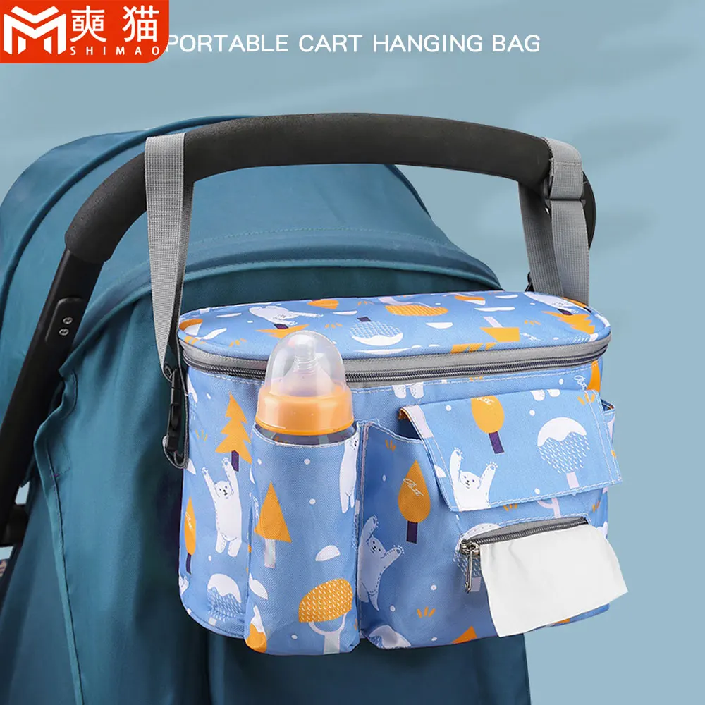 

Baby Stroller Accessories Hanging Storage Bag Mother Storage Large Capacity Cart Women's Bedside Storage Baby Care Travel Bag