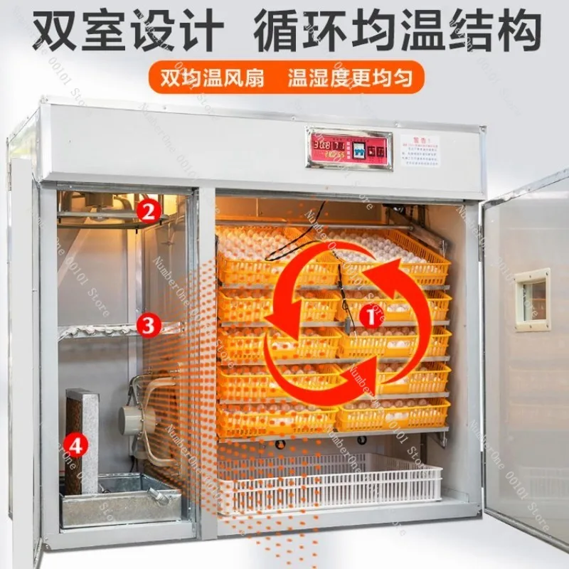 Egg Incubator Small Automatic Hatching Machine Temperature Control Poultry Egg Hatcher for Chicken Duck Bird Hatching