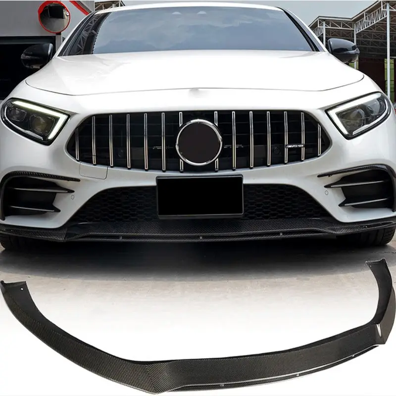 Factory Price Real Carbon Fiber Front Bumper Lip For Mercedes Benz Cls Cls400 Sport