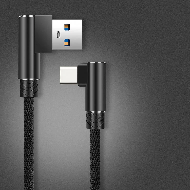 90 ° Ellenbogen 5A 40W USB C Kabel USB Zu Typ C Schnelle Ladegerät Kabel Telefon Schnelle Ladekabel High-Speed datenkabel Für iPhone Xiaomi