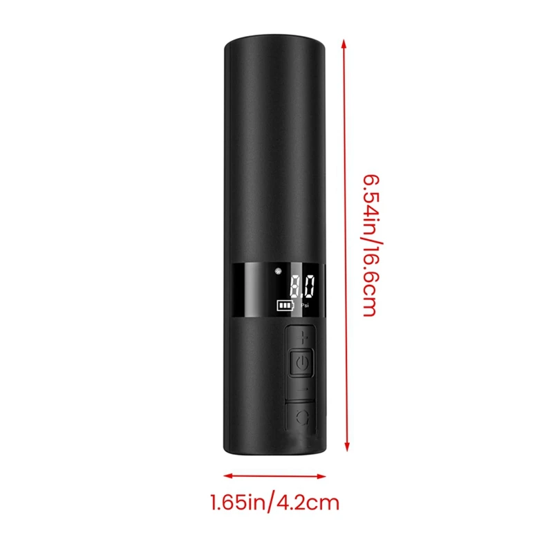 مضخة هواء ذكية A01V-12PSI مع مقياس ضغط دقيق وشاشة LCD رقمية