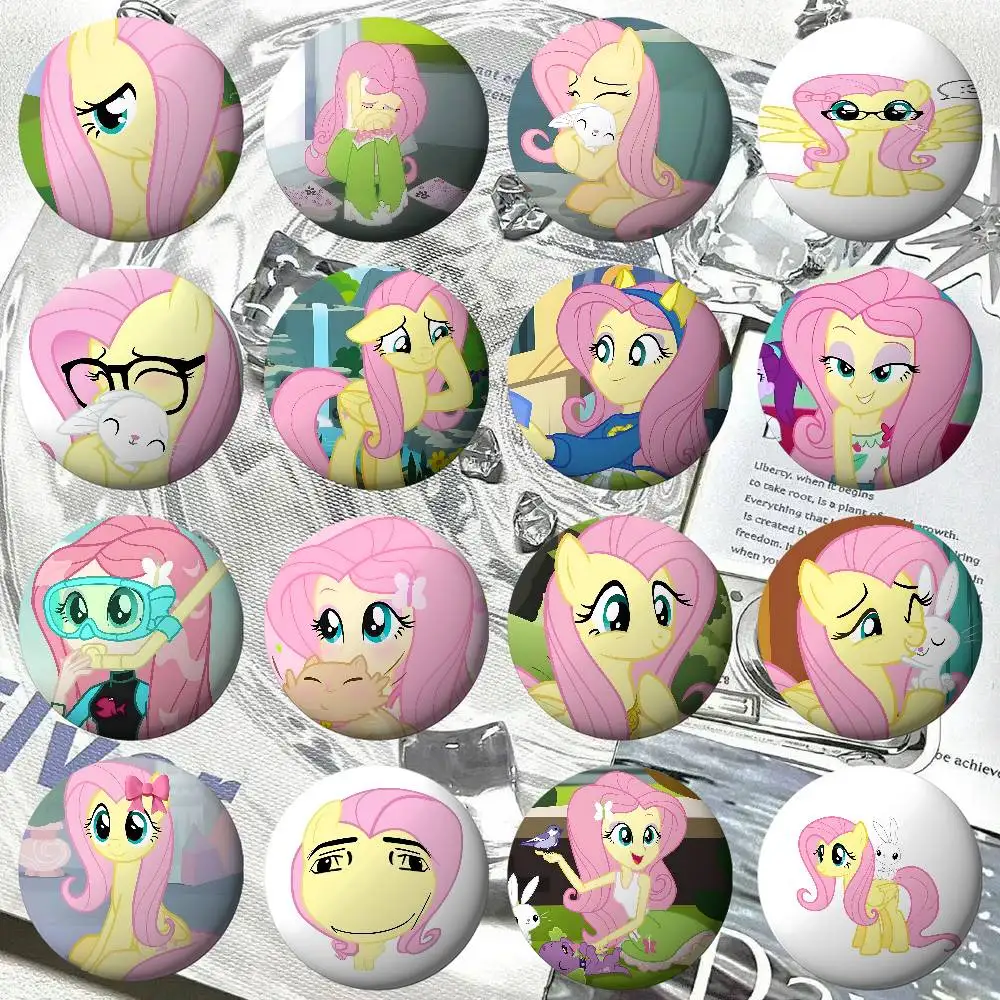 Anime-F-fluttershy-S Kawaii-Anstecknadeln für Freunde, Rucksäcke, Kleidung, Sammleraccessoires, Schmuckgeschenk