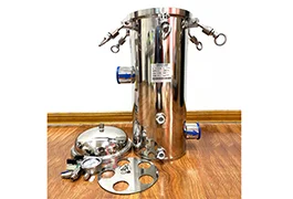 Stainless Steel 304/316 Single/Multi Cartridge Filter Housing 25 Micron 10 Inch 5-core Liquid Treatment Filter Housing
