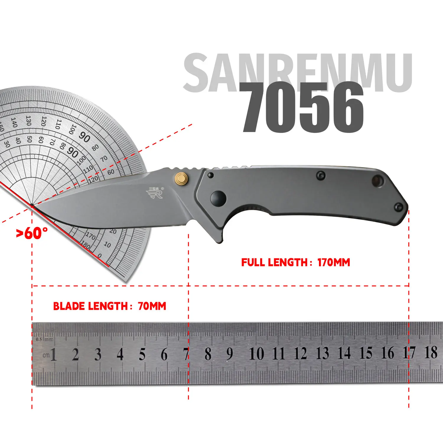 SANRENMU 7056 Series Pocket Folding Knife Outdoor Wilderness Survival Camping Hunting Fishing Portable Ecd Portable Tool Knives