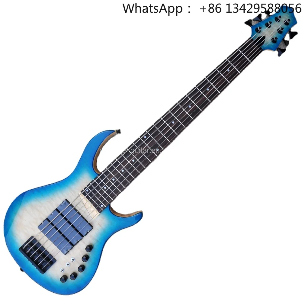 Flyoung 6 strings electric Bass Guitar Factory High QUality Quilted Maple Veneer