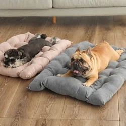 Washable Soft Corduroy Bed for Pets, Sofa, Deep Sleep Cushion, Puppy Mat, Medium and Large Dogs, Pet Supplies, Accessories