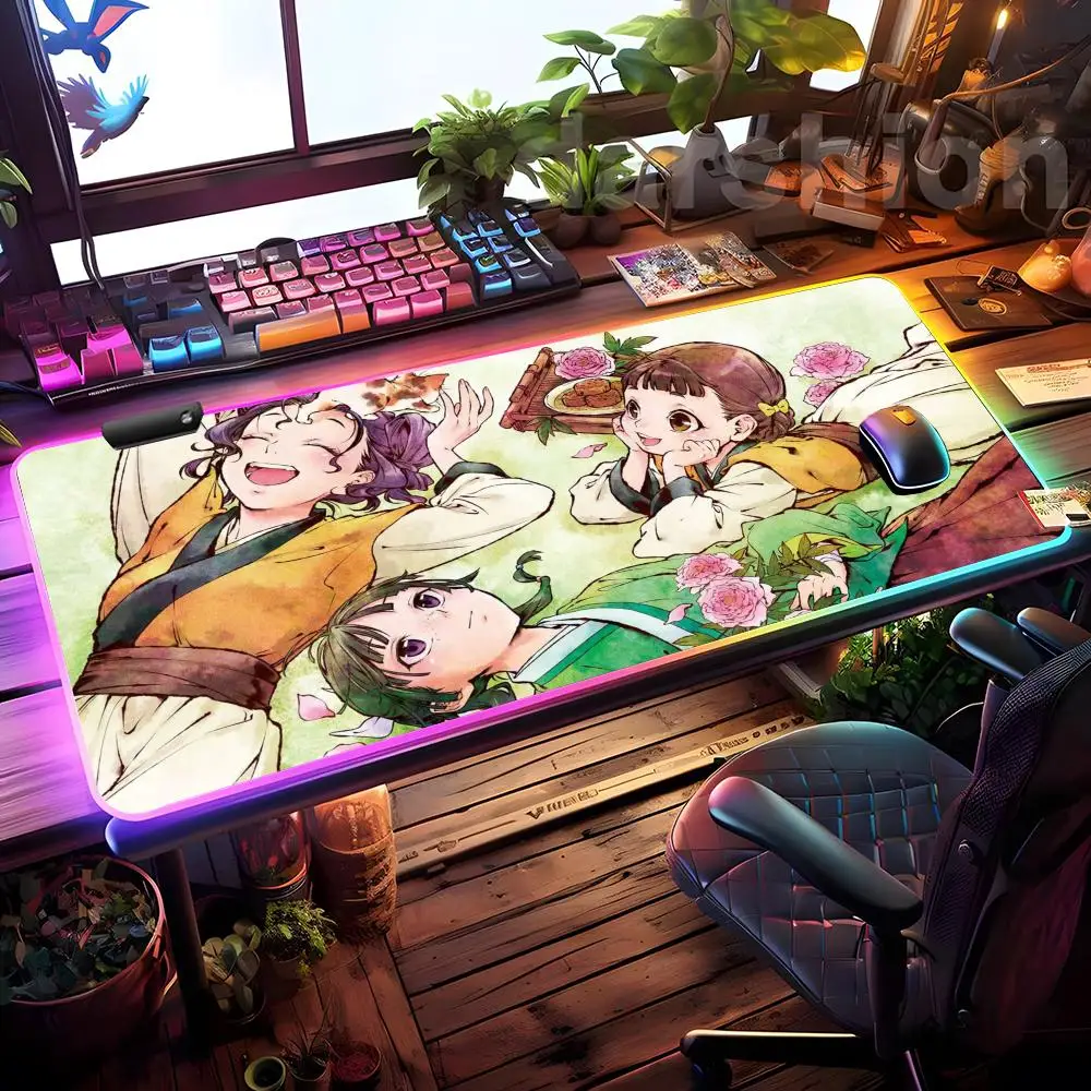 

T-The Apothecary Diaries Mouse Pad Mousepad HD Printing Computer Gamers Locking Edge Non-slip RGB Mouse Pad XXL90x40cm Keyboard