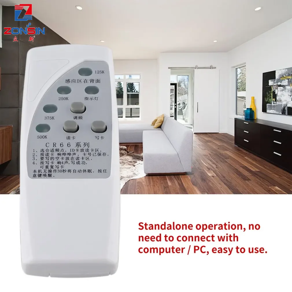 

CR66 Handheld RFID ID Card Duplicator Programmer Reader Writer 3 Buttons Copier Duplicator With Light Indicator Door Key Writer