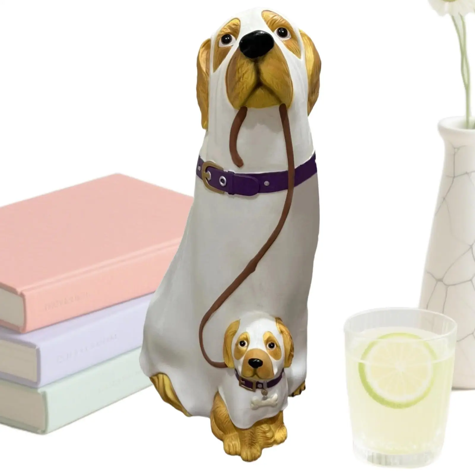 Figuras de perros, figuras de animales, artesanía de cachorro de resina para Navidad, cumpleaños, granja, hogar, dormitorio, mesita de noche, adorno para tarta, estantería