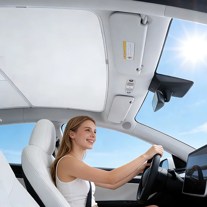 

Suitable for Tesla Model Y 2020-2025 Sunroof Sunshade, Mesh Roof Sunshade, Anti-Uv, Heat Insulation, Anti-Glare, Car Accessories