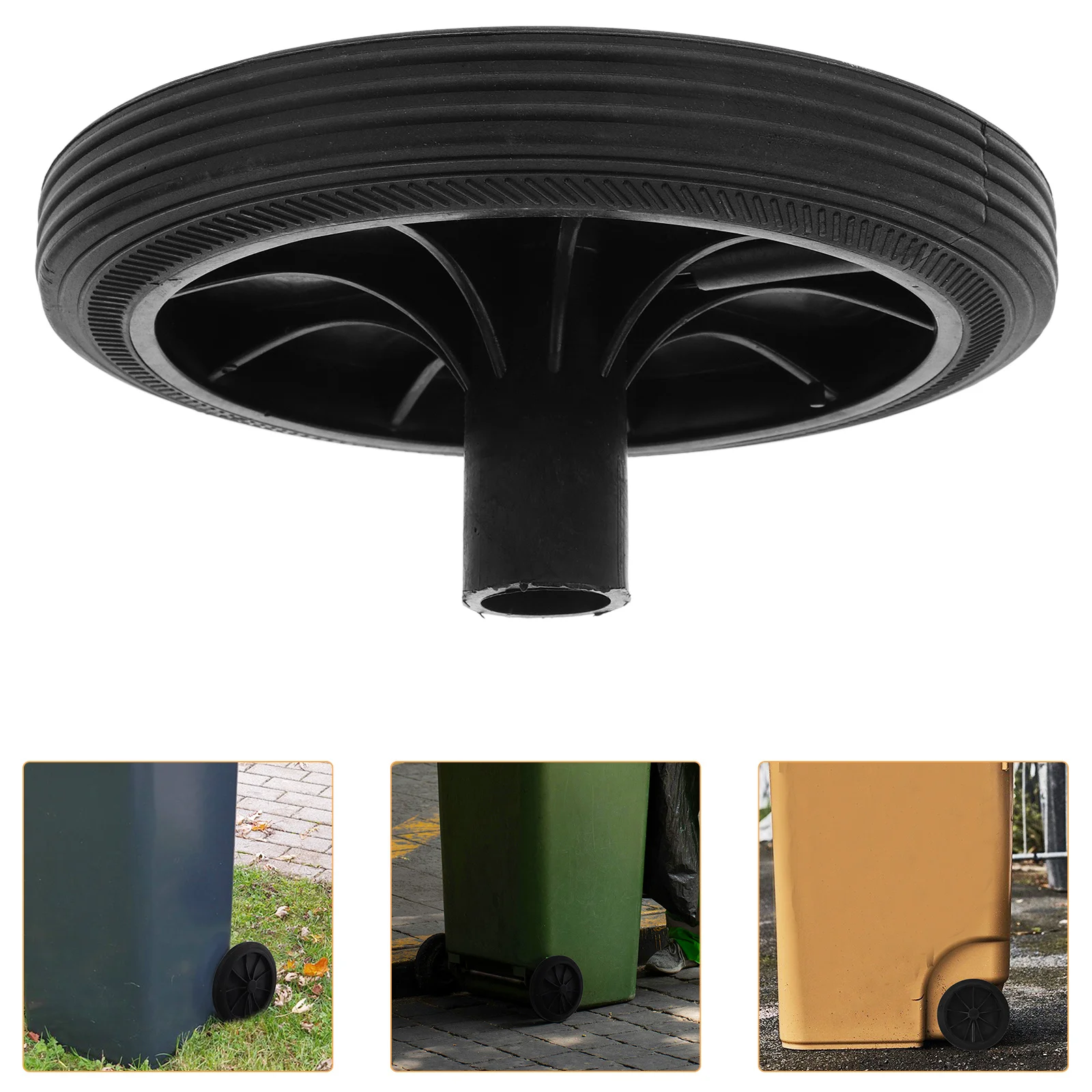 

2 pcs Trash Can Wheels Replacement Garbage Can Accessories Durable Outdoor Trailer Repair Tools Wheel Cover For Trash Bin