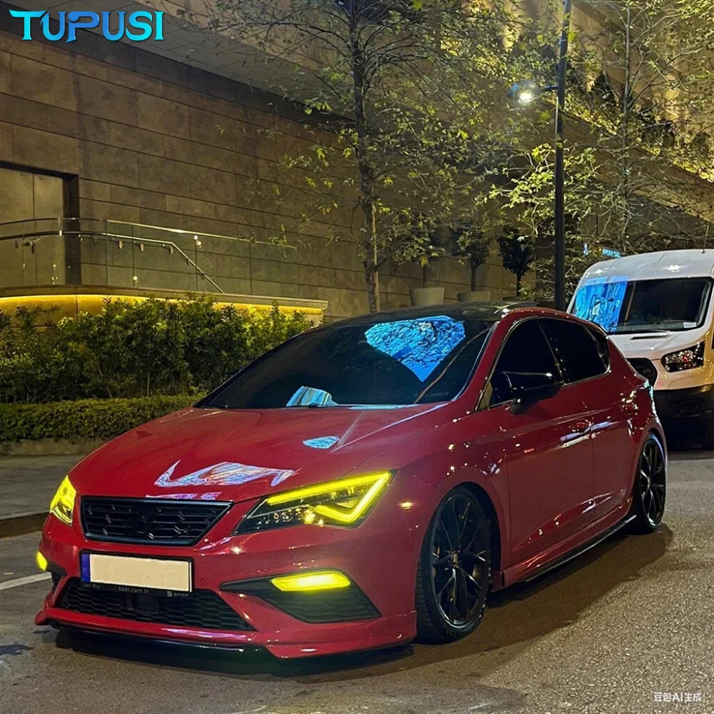 Gelbe Angel Eyes DRL-Bretter für Seat Leon MK3 Cupra Tagfahrlicht 5F0941475A 5F0941476A LED-Scheinwerfer 90112019 2217059 – Detail 5