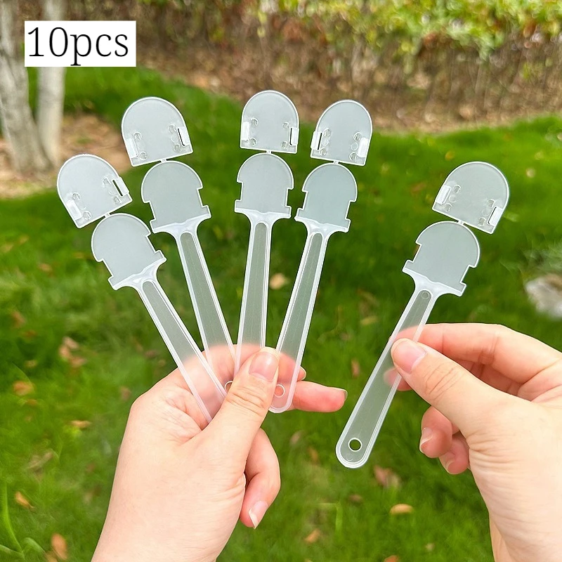 10Pcs DIY Blank Fan Handle Set, Transparent Plastic Hand Fan Handles, Blank Fan Sticks for Graffiti, Handmade Projects & Art Des