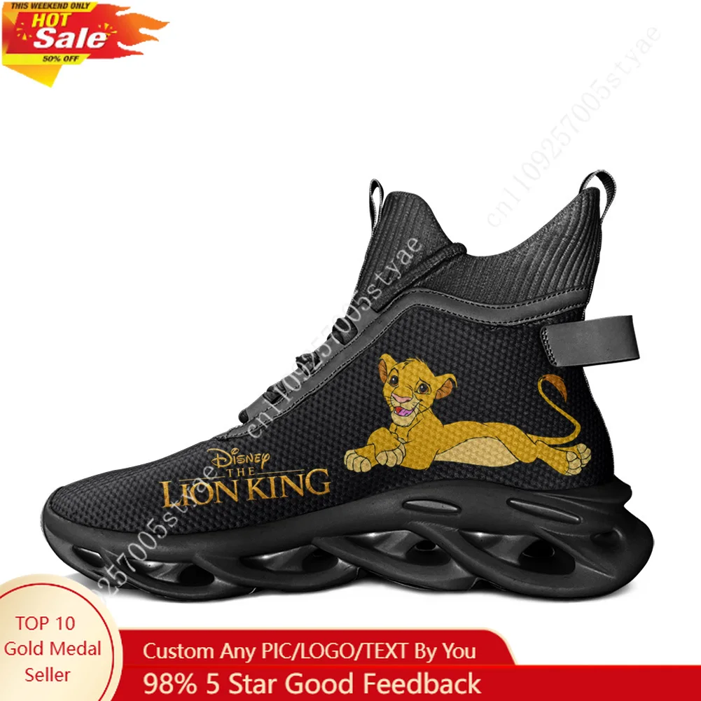 

Disney The Lion King Simba High Top Flats Sneakers Mens Womens Sports Custom Shoes Casual Running shoes