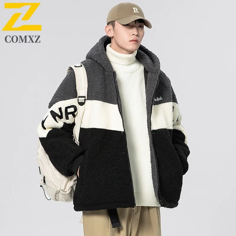 

COMXZ Men Winter Jacket Minimalist Lightweight Skiing Travel Cotton Padded Jacket 2025 Snowy Windproof Stylish Quilted Jacket