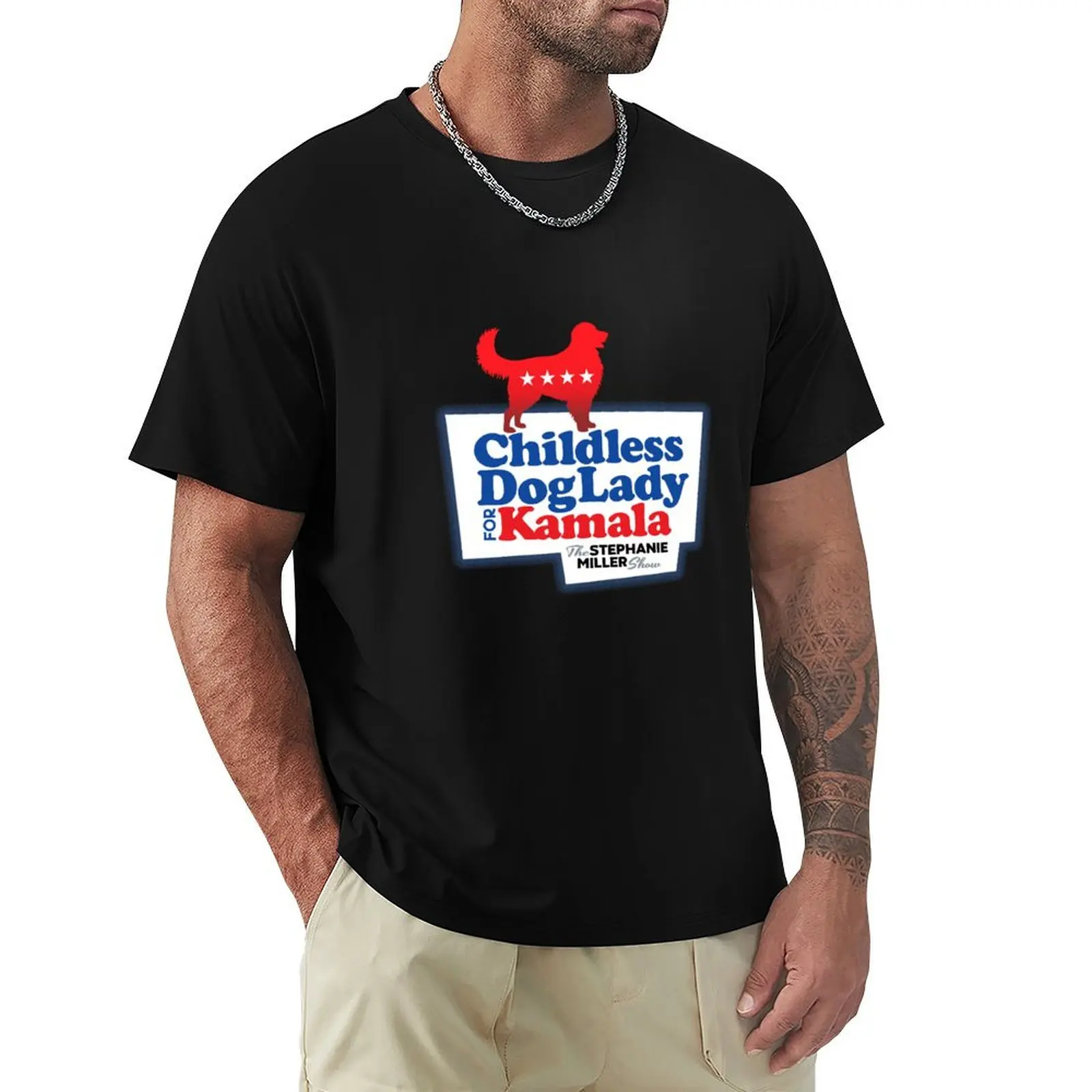 Childless Dog Lady For Kamala T-Shirt t shirts for man graphic tees T-Shirt