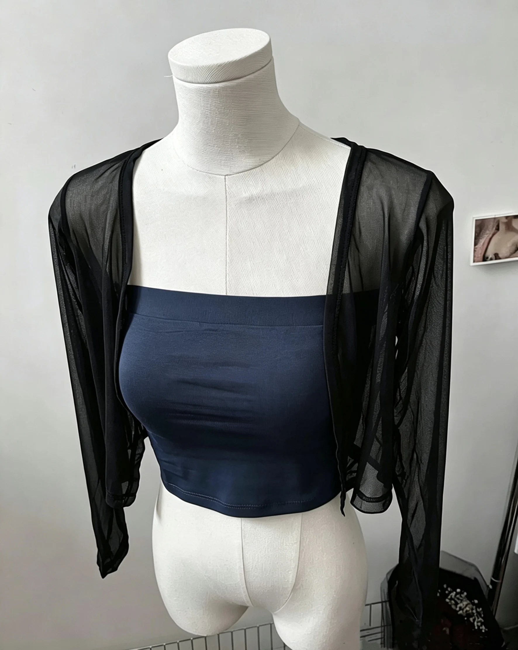

Hot Women Mesh Cropped Sun Protection Cardigan Summer Thin Open Front Breathable Casual Beach Daily Streetwear Tops