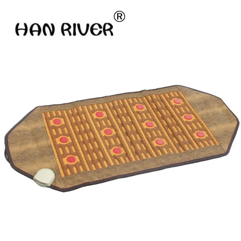 220 v ms tomalin stone far-infrared heating photon therapy care knee massage cushion 45 * 95 cm